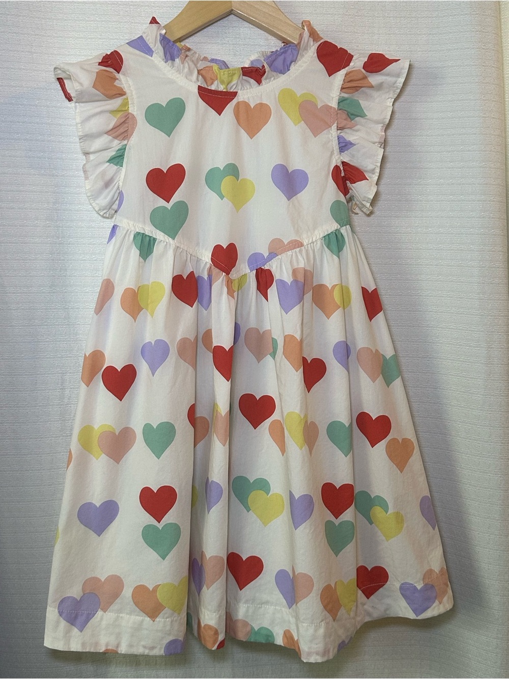 Pink Chicken Multi Hearts Jennifer Dress Girls Size 6Y
